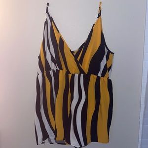 Striped Spaghetti Strap Romper